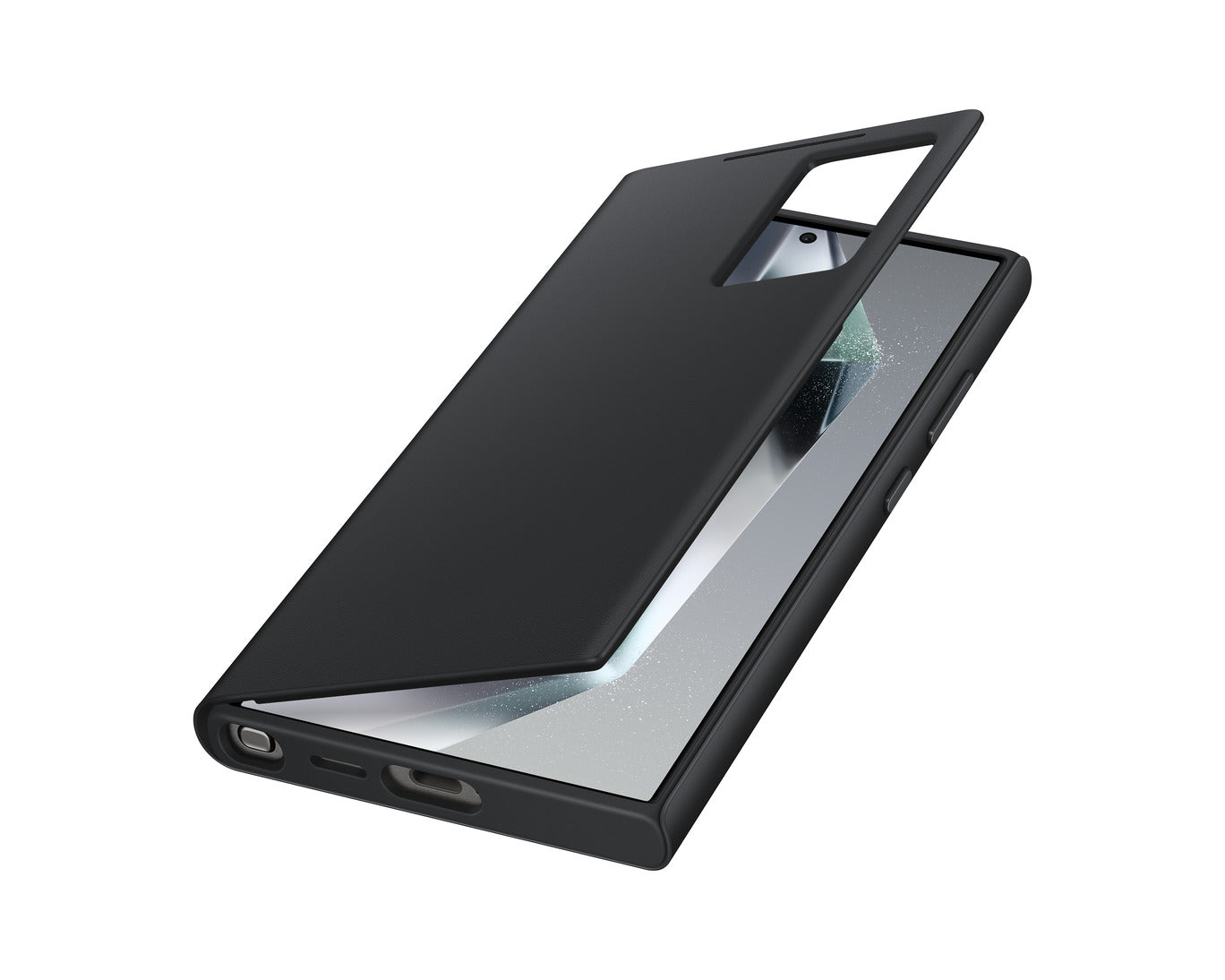 Samsung Galaxy S24 Ultra Smart View Wallet Case – Flip Cover with Card Holder, Screen Window & Shockproof Protection