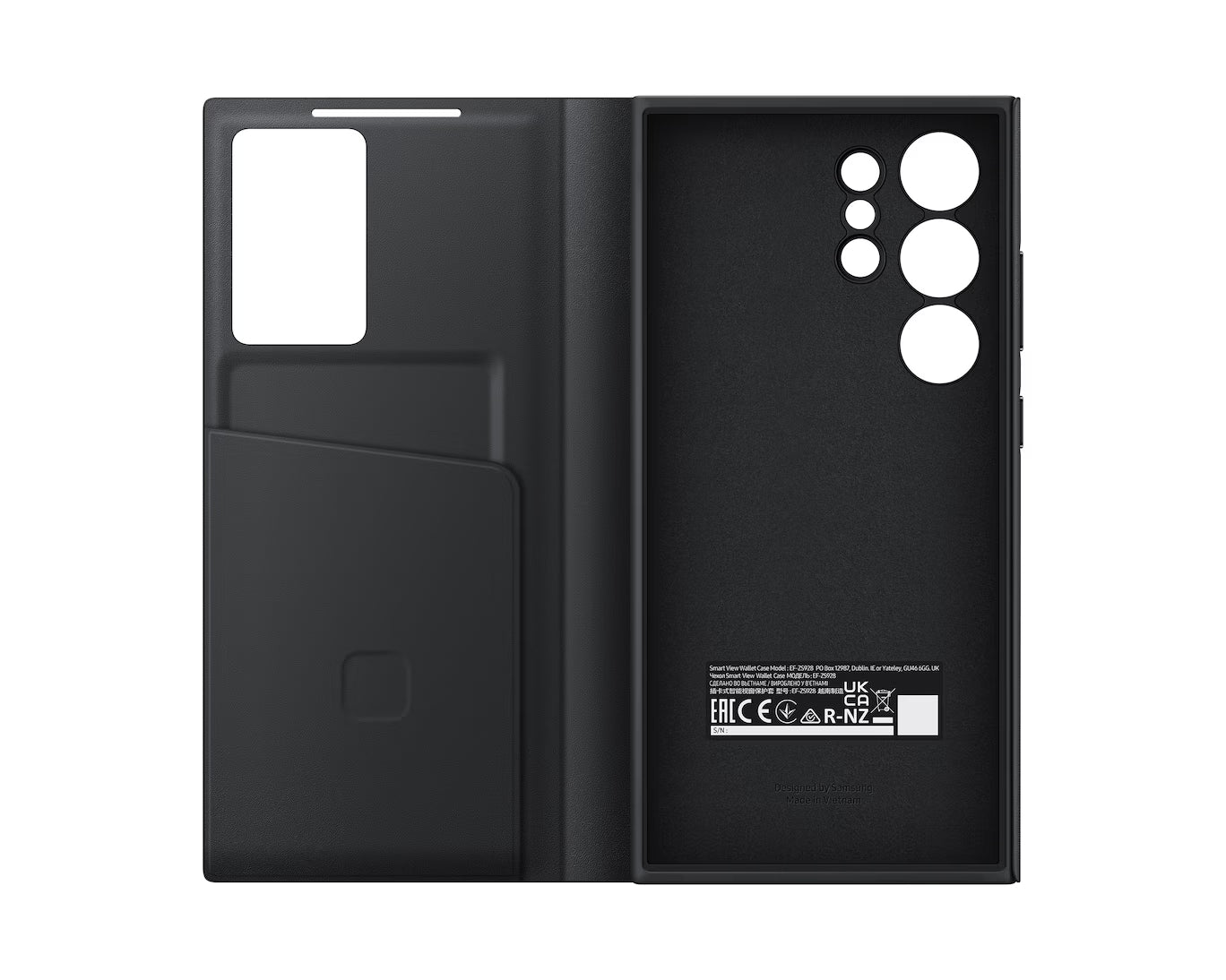 Samsung Galaxy S24 Ultra Smart View Wallet Case – Flip Cover with Card Holder, Screen Window & Shockproof Protection