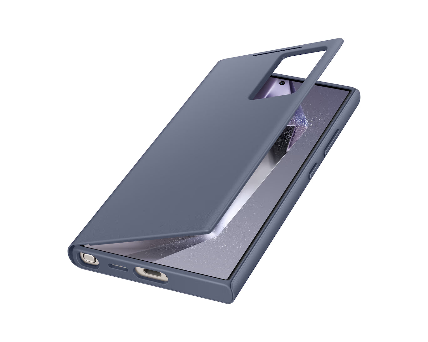 Samsung Galaxy S24 Ultra Smart View Wallet Case – Flip Cover with Card Holder, Screen Window & Shockproof Protection