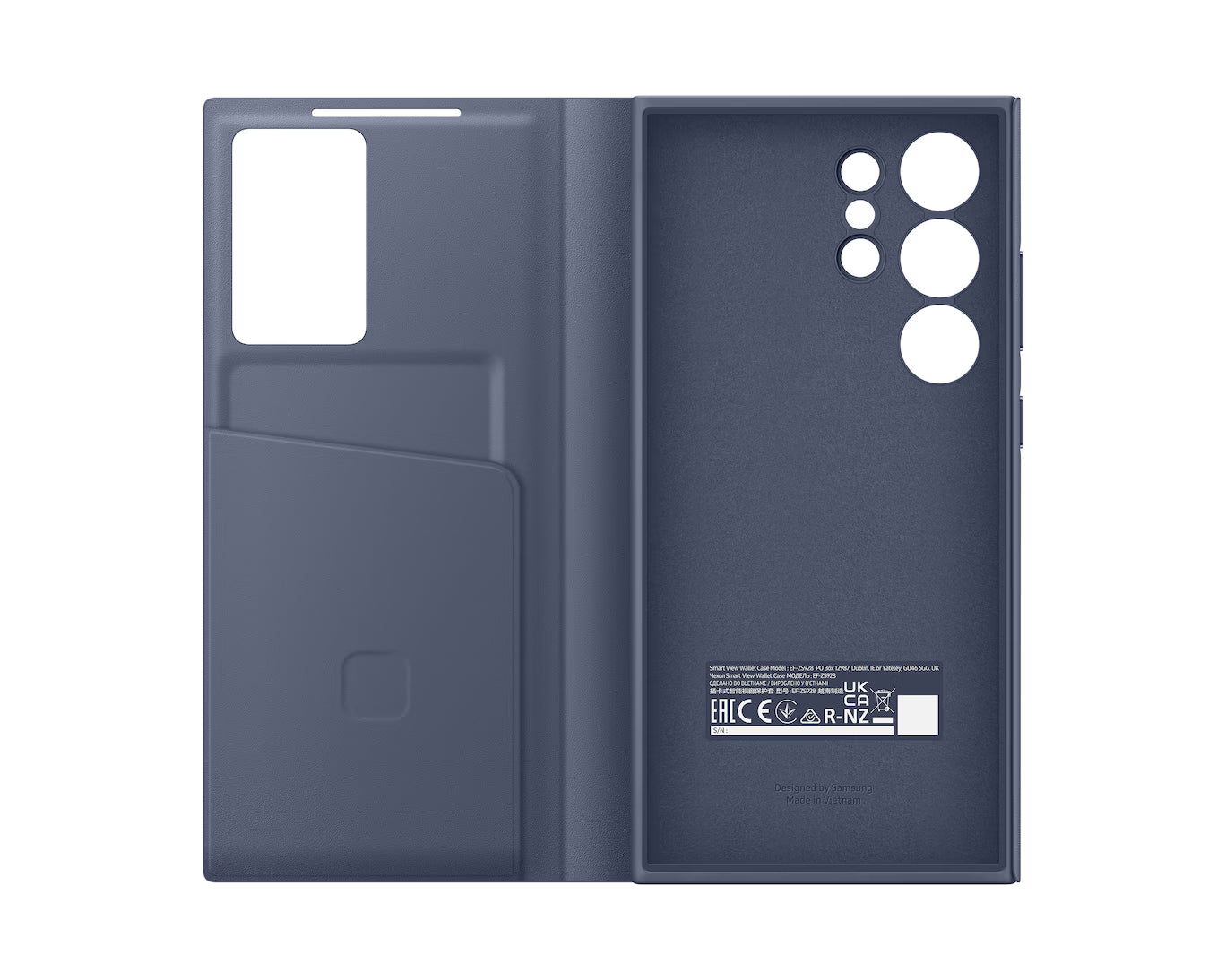 Samsung Galaxy S24 Ultra Smart View Wallet Case – Flip Cover with Card Holder, Screen Window & Shockproof Protection
