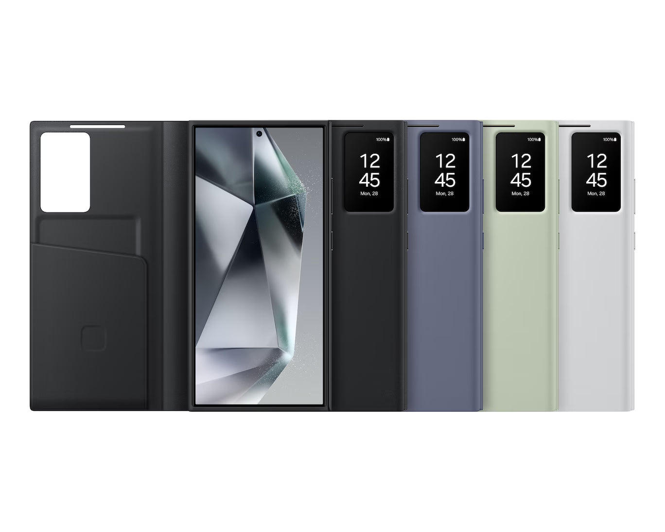 Samsung Galaxy S24 Ultra Smart View Wallet Case – Flip Cover with Card Holder, Screen Window & Shockproof Protection