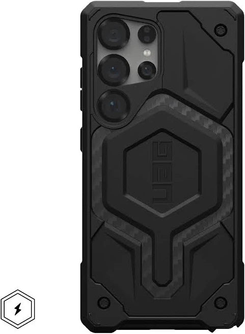 Samsung Galaxy S25 Ultra Pathfinder Series Rugged Armor MagSafe Case – Heavy Duty Shockproof Cover with Hinge Protection (Orange)